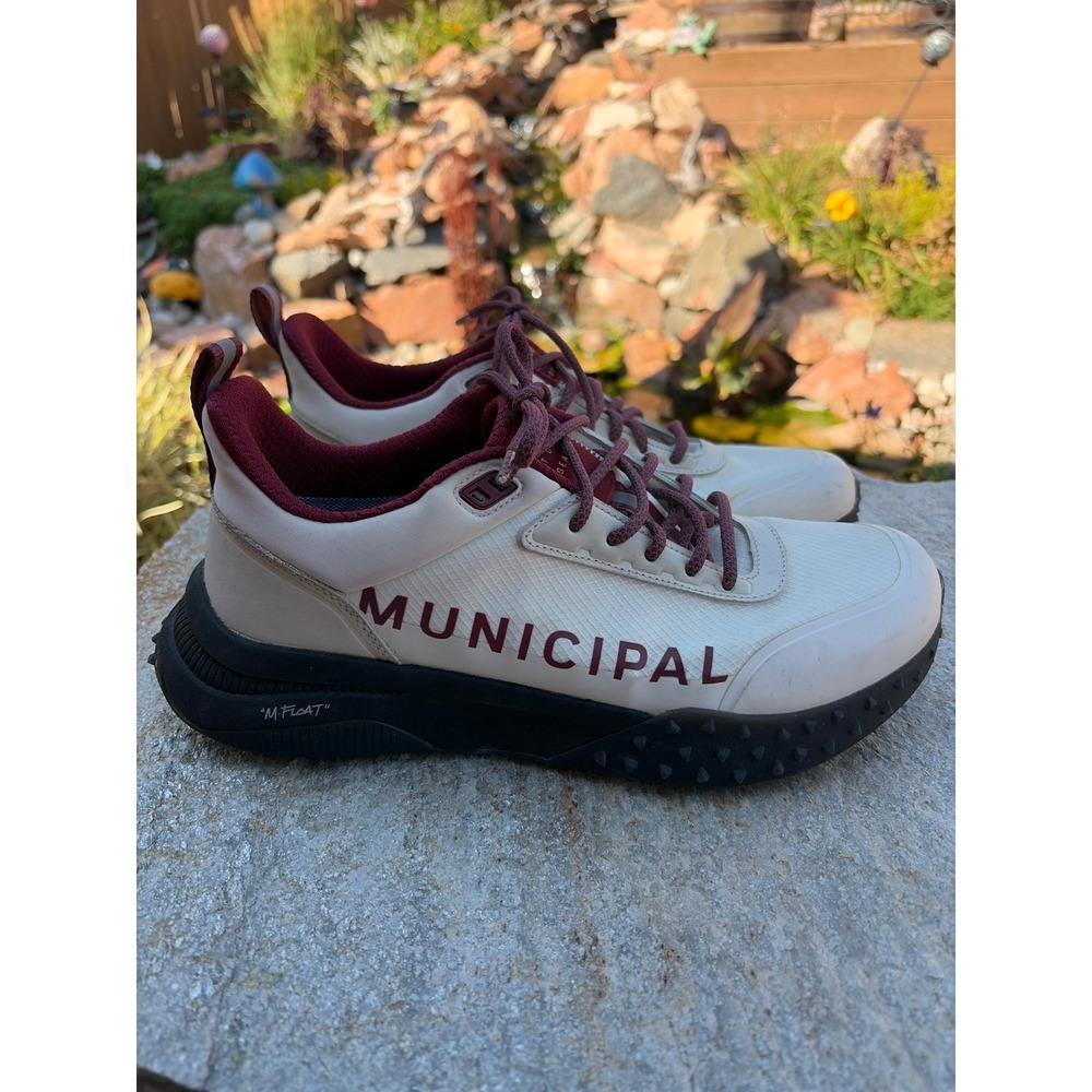 Municipal Sportcross ATG Golf Shoes Mens 9.5 Natural Cardinal Black MMFTW101